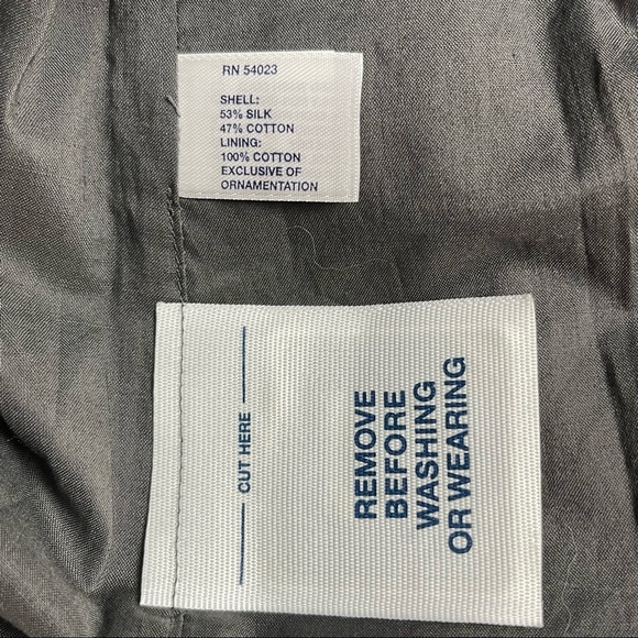 GAP women's NWT silk blend strapless dress slate grey floral applique size 2 - Picture 14 of 15